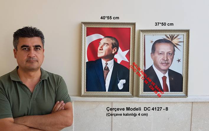 MAKAM ODASI RESM� TABLOSU GAZ� MUSTAFA KEMAL ATAT�RK, CUMHURBA�KANI RECEP TAYY�P ERDO�AN, �NCE G�M�� �ER�EVEL�