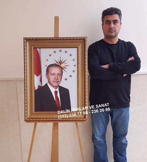 Makam Odas� Cumhurba�kan� Recep Tayyip Erdo�an Tablosu 50 70 cm