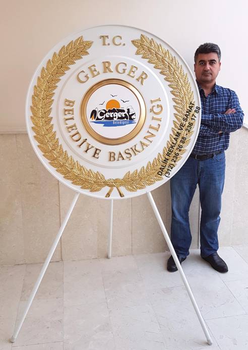 BELED�YE KABARTMA BEYAZ METAL �ELENK