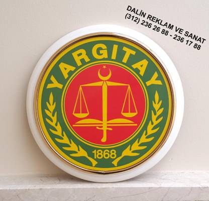 YARGITAY AMBLEMİ AHŞAP ÜSTÜNE BASKI