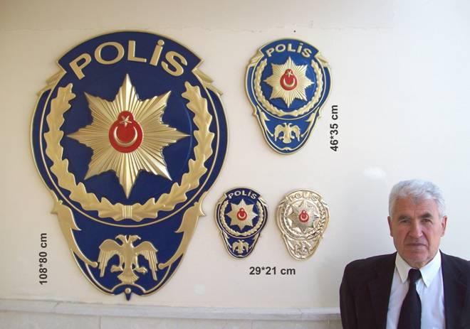 POLİS AMBLEMLERİ ALTIN RENKLİ