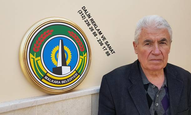 Malkara belediyesi logosu duvar tipi amblem