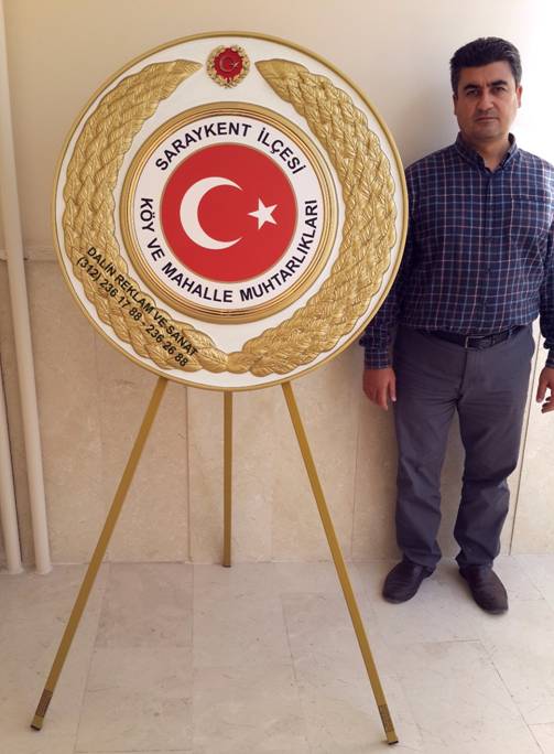 F�BERGLAS K�Y VE MAHALLE MUHTARLIKLARI �ELENK BEYAZ �ST TARAFI PR�N� MOT�FL�