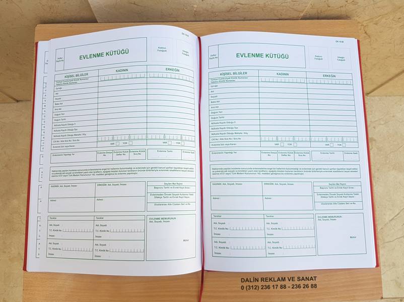 EVLENME K�T��� DEFTER� �� SAYFALAR