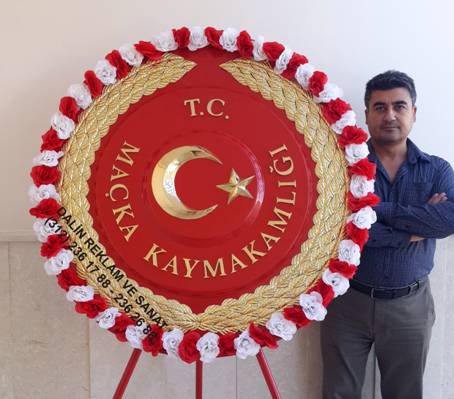 kaymakamlik �elengi 110 cm kabartma govdeli �i�ekli ma�ka kaymakaml���