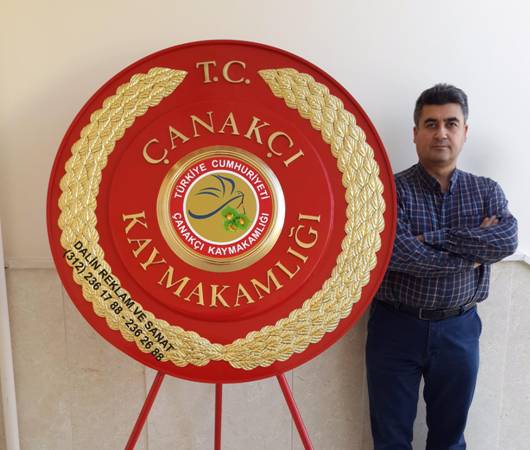 KAYMAKAMLIK METAL �ELENK, 110 CM L�K �ZEL AMBLEML� T�REN �ELENK