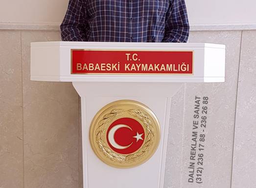 KONU�MA K�RS�S� ALIN LEVHASI VE AMBLEMLER