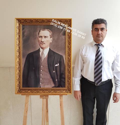 MAKAM ODASI ATAT�RK RESM� TABLOSU �ER�EVE MODEL�  DC 7641-11