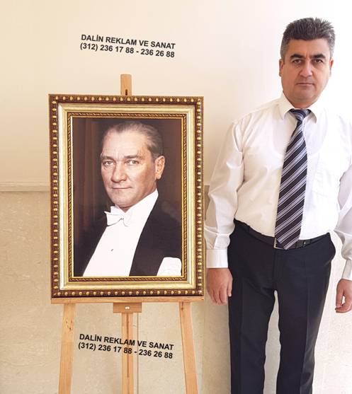 MAKAM ODASI ATAT�RK RESM� TABLOSU �ER�EVE MODEL�  DL 8083 2