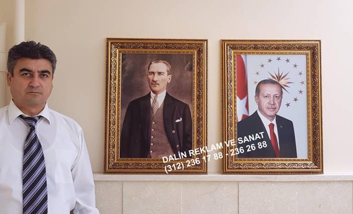 MUSTAFA KEMAL ATAT�RK MAKAM ODASI RESM� TABLOSU  �ER�EVE MODEL� DL 8201-Y