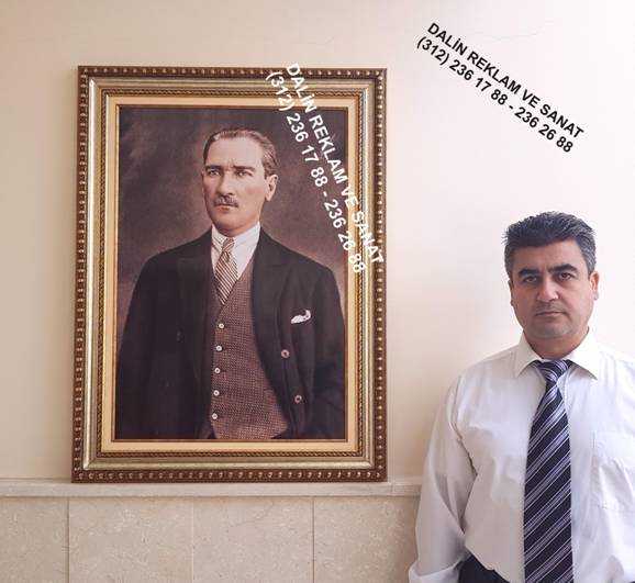 ATAT�RK MAKAM ODASI RESM� TABLOSU �ER�EVE MODEL� DL 8083 PASPARTOLU