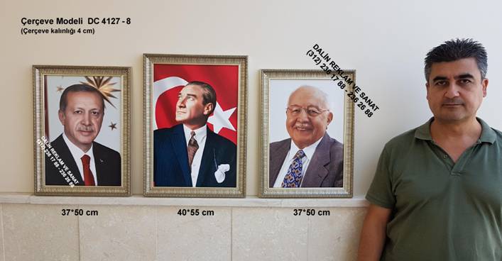 MAKAM ODASI RESM� TABLOSU GAZ� MUSTAFA KEMAL ATAT�RK, CUMHURBA�KANI RECEP TAYY�P ERDO�AN, NECMETT�N ERBAKAN