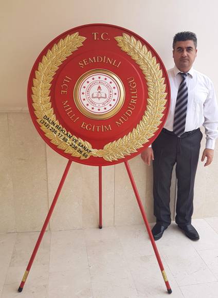 M�LL� E��T�M M�D�RL��� �ELENK KABARTMA KIRMIZI METAL �ELENK �APRAZ YAPRAKLI